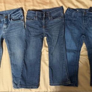 Wrangler and Cat & Jack Toddler Girls Jeans - Lot of 3